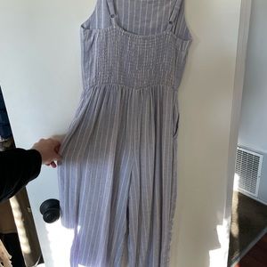 Striped romper/overalls